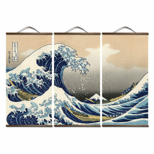 Tryptic The Great Wave of Kanagawa