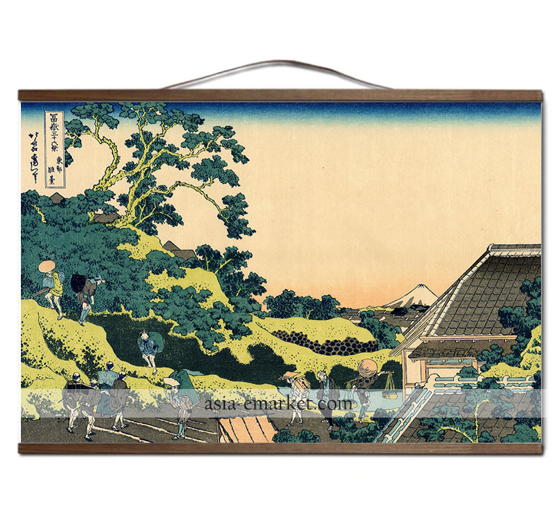 Painting Sundai, Edo, Hokusai